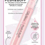 Sally Hansen Push &amp Buff 2-in-1 Cuticle Care Treatment Pen Exfoliates Polishes and Smooths Cuticles Textured Tip for (New)