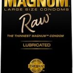 TROJAN Magnum Raw Large Size Thin Condoms 10 Count Lubricated Thin Latex Condoms Help Reduce Risk of Pregnancy and Se (New)