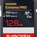 SanDisk 128GB Extreme PRO SD UHS-I Card Up to 250MB/s Read and 120MB/s Write 4K UHD Full HD U3 V30 SDSDXXJ-128G-GSCIN (New)