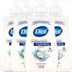 Dial Antibacterial Hydrating Liquid Hand Soap Coconut Milk 11oz 4-Pack Clinically Proven Moisturizing Gentle for Fre (New)