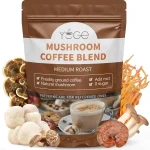 Mushroom Coffee 6 Adaptogenic Mushrooms for Focus &amp Immunity 30 Servings Lion's Mane Reishi Cordyceps Shiitake Kin (New)