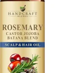 Handcraft Blends Rosemary Scalp &amp Hair Oil - 8 Fl Oz 100% Pure &amp Natural Blend with Biotin Castor Batana &amp Jojoba Oil (New)