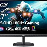 Acer Nitro 27in QHD 2560x1440 IPS 180Hz Gaming Monitor KG271U N3bmiipx 0.5ms AMD FreeSync DCI-P3 95% 2xHDMI DisplayP (New)