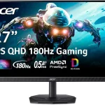 Acer Nitro 27in QHD 2560x1440 IPS 180Hz Gaming Monitor KG271U N3bmiipx 05ms AMD FreeSync DCI-P3 95% 2xHDMI DisplayP (New)