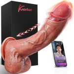 KOXTEN Thrusting Dildo Toy APP Control Realistic Dildo 9 Vibe + 9 Thrust Modes + Warm G Spot Sof (New)