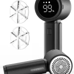 ASNUG Fabric Shaver Electric Lint Remover Sweater Shavers to Remove Pilling with 3 Speeds 6 Leaf Blade LED Display &amp T (New)