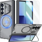 Nillkin for Samsung Galaxy Z Fold 7 Case Compatible with MagSafe Built-in [Screen Protector] [Hinge Protection] [Kicksta (New)
