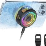 Black Shark FunCooler 5 Magnetic Cell Phone Cooler for Gaming Portable Mobile Phone Cooling Fan with RGB Light Cellphone (New)