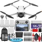 DJI Mini 3 with DJI RC Remote Fly More Combo CPMA0000061301 Lightweight Foldable 4K Camera Quadcopter Bundle 64GB (New)