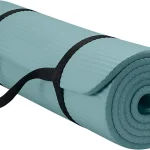 Gaiam Thick Yoga Mat Exercise &amp Fitness Mat with Easy-Cinch Carrying Strap Non-Slip NBR Foam Joint Cushioning Yoga (New)