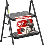 HBtower 2 Step Ladder Step Stool with Wide Anti-Slip Pedal Step Ladder Folding Step Stool for Adults Lightweight Steel (New)