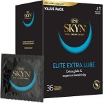 SKYN Elite Extra Lube Condoms 36 Count Ultra-Thin Lubricated Latex-Free Condoms with Extra-Silky Lubricant (New)