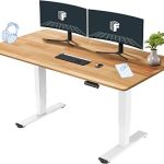 FLEXISPOT E6 Solid Wood Dual Motor 3-Stage Electric Standing Desk 63 x 30 Spacious Desktop w/ Beveled Edge Sit Stand U (New)