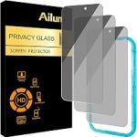 Ailun 3 Pack Privacy Screen Protector for iPhone 17 Pro Tempered Glass 6.3 inchInstallation Frame Anti Spy Private A (New)