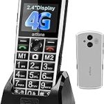 artfone A400 Big Button Cell Phone for Seniors 4G LTE Unlocked Phones SOS Button 2MP Camera Charging Dock 3 Slots Sp (New)