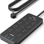 Anker Power Strip with 2100J Surge Protector Outlet Extender 20W 12 AC 5ft Extension Cord with Multiple Outlets 1 US (New)