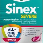 Vicks Sinex SEVERE All-In-One Sinus Mucus Relief Non-Drowsy Loosens Mucus Maximum Strength Relief of Pain Pressure (New)