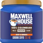 Maxwell House Ground Coffee 100% Colombian 231 oz Canister 100% Colombian Coffee Deep &amp Robust Smooth &amp Full-Bodie (New)