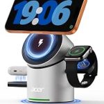Acer 3 in 1 Wireless Charging Station for Apple Strong Magnetic Charger for iPhone Magesafe Charger Fast Charger Stand (New)