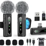 USB C Lavalier Microphone Wireless Mini Mic for Type-C Android Phone/Tablet/PC Video Recording Clip-on Mics with Rotatable (New)