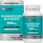 Qunol Magnesium Glycinate Tablets 300mg 100% Chelated Gluten-Free 90ct Support Nerve Bone &amp Muscle Health Cognitive (New)