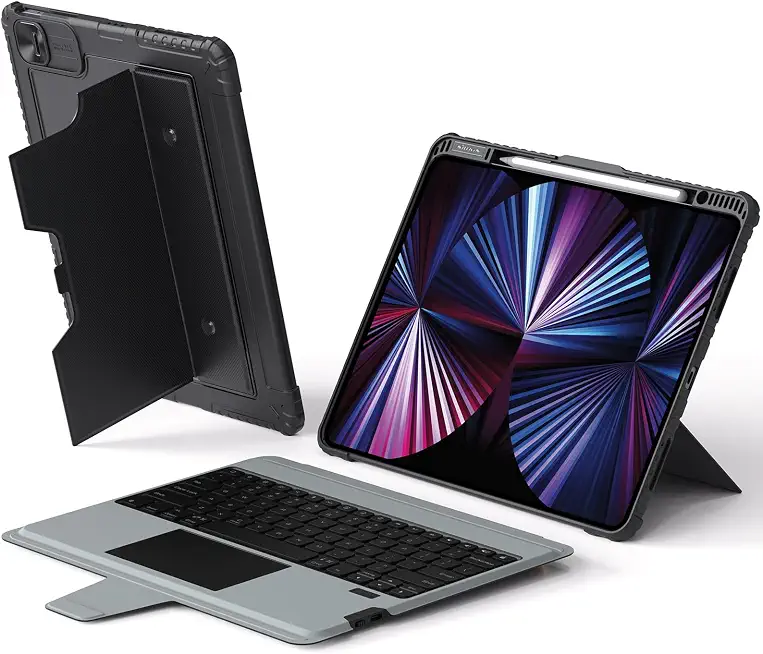 71I2-neUxvL._AC_UY654_FMwebp_QL65_ Nillkin iPad Air 13 inch Case Keyboard M3 2025/M2 2024 & iPad Pro 129 inch 6th/5th/4th/3rd Detachable Keyboard with (New) - Image 1