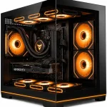 Evounic Micro-ATX Mini-Tower Gaming PC Case Includes 650W Power Supply 8 Pre-Installed 120mm ARGB Fans Umbra 10-Port 5V (New)