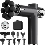 LEERCON Massage Gun Deep Tissue Back Massager for Pain Relief with 9 Heads Electric Muscle Massage Gun with 9 Heads and (New)