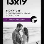 Americanflat 13x19 Picture Frame - Engineered Wood - Black Shatter-resistant glass hangs vertical or horizontal sawtoo (New)