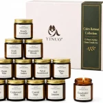 YINUO LIGHT 12 Scented Candles Gift Set Soy Wax Amber Glass 35 oz 12 curated scented candles for home and gifting wi (New)