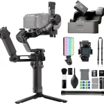 DJI RS 5 Combo Camera Stabilizer Mic Mini 2 TX 1 RX Charging Case Combo for Sony/Canon/Nikon/Fuji Professional C (New)