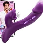 Toendi Sucking Rabbit Toy Nipple Clit Sucker Thrusting Dildo 9 Suction Modes 7 Thrusting Dildos Vibrating (New)