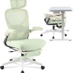 FLEXISPOT Foldex Mesh Ergonomic Office Chair Folding Green Folding Chair for Small Spaces Lumbar Support Flip-up Arm (New)