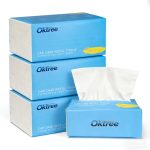 Oktree Tissues 4-Ply Ultra Soft Facial Tissues 4 Packs 400 Total Sheets 100 Sheets per Pack Strong &amp Gentle Tissues (New)