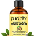 PURA D'OR USDA ORGANIC Moroccan Argan Oil Pure Cold-Pressed Hair &amp Skin 4oz Shine Softness Frizz Control Ayurvedic Ha (New)