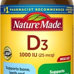 Nature Made Vitamin D3 1000 IU 25 mcg 300 Vitamin D Softgels Vitamin D Supplement for Immune Bone Teeth and Muscle (New)
