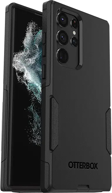 71MO87VZ48L._AC_UY654_FMwebp_QL65_ OtterBox Galaxy S22 Ultra Commuter Series Case - Black Slim & Tough Pocket-Friendly with Port Protection (New) - Image 1