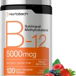 HorbÃ¤ach B12 Vitamin 5000 mcg 120 Fast Dissolve Tablets Sublingual Methylcobalamin Natural Berry Flavor Vegan No (New)