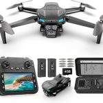 Drone with Camera for Adults 4K GPS Drone with 4.5" Screen Controller Brushless Motor GPS Auto Return Foldable RC Quad (New)