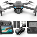 Drone with Camera for Adults 4K GPS Drone with 45&quot Screen Controller Brushless Motor GPS Auto Return Foldable RC Quad (New)