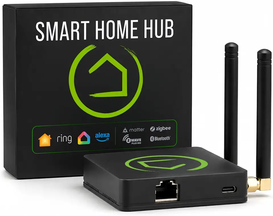 71NJAozHjnL._AC_UL960_FMwebp_QL65_ Hubitat Elevation C-8 Pro Smart Home Hub - Z-Wave Zigbee Matter Local Automation Alexa Google HomeKit Compatible Ring (New) - Image 1