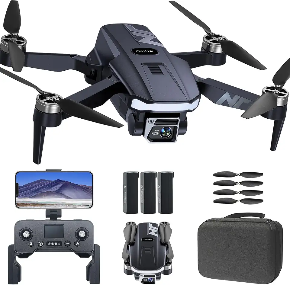 71OH-4VclHL._AC_UL960_FMwebp_QL65_ 4K UHD GPS Drone with Camera for Adults N11 Pro 90 Min 3 Battery Long Flight Time Auto Return Follow Me Long Control R (New) - Image 1