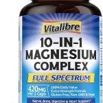 Vitalibre 10 in 1 Magnesium Complex 420mg Elemental Magnesium 120 Capsules Ultra Strength Max Absorption Chelated Ma (New)