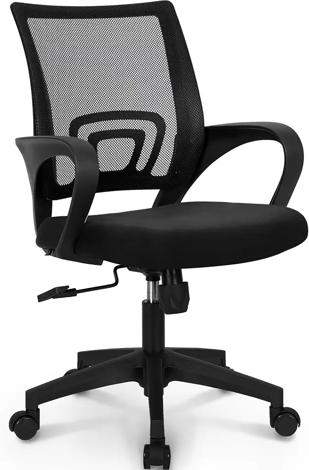 71Obb8a8faL._AC_UL960_FMwebp_QL65_ NEO CHAIR Office Computer Chair Ergonomic Mid-Back Mesh Desk Chair Black Breathable Mesh Back with Lumbar Support Heig (New) - Image 1