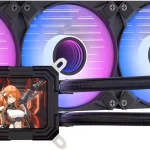 darkFlash DV360S All-in-one Liquid CPU Cooler 32 LCD Screen with 320 * 320 Resolution ARGB Sync PWM Fans 360mm Radiat (New)