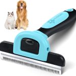 MIU COLOR Pet Grooming Brush Deshedding Tool for Dogs &amp Cats Blue Effectively Reduces Shedding by up to 95%Safe and C (New)