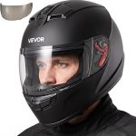 VEVOR Full Face Motorcycle Helmets Motocross Dirt Bike Helmet with Clear Visor Lightweight Comfortable Motorcycle (New)