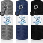 Puomue 3 Pack Microfiber Fishing Towels with Clip 16&quot x 16&quot Waffle Pattern for Effective Cleaning of Fishing Gears or Di (New)