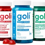 Goli Zero Sugar Trio - World's First 3-in-1 Pre Post Probiotic Apple Cider Vinegar with Vitamin B12 and Probiotics Ash (New)
