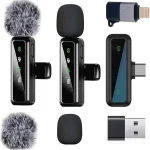 ordele Wireless Lavalier Mic for iPhoneAndroidPCLive Stream VlogBlack For live streaming YouTube TikTok video r (New)